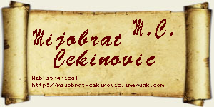 Mijobrat Cekinović vizit kartica